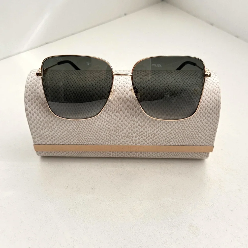Jimmy Choo Women's Hester 59mm Sunglasses Summer Vacation Smoke‎ Lenses UV